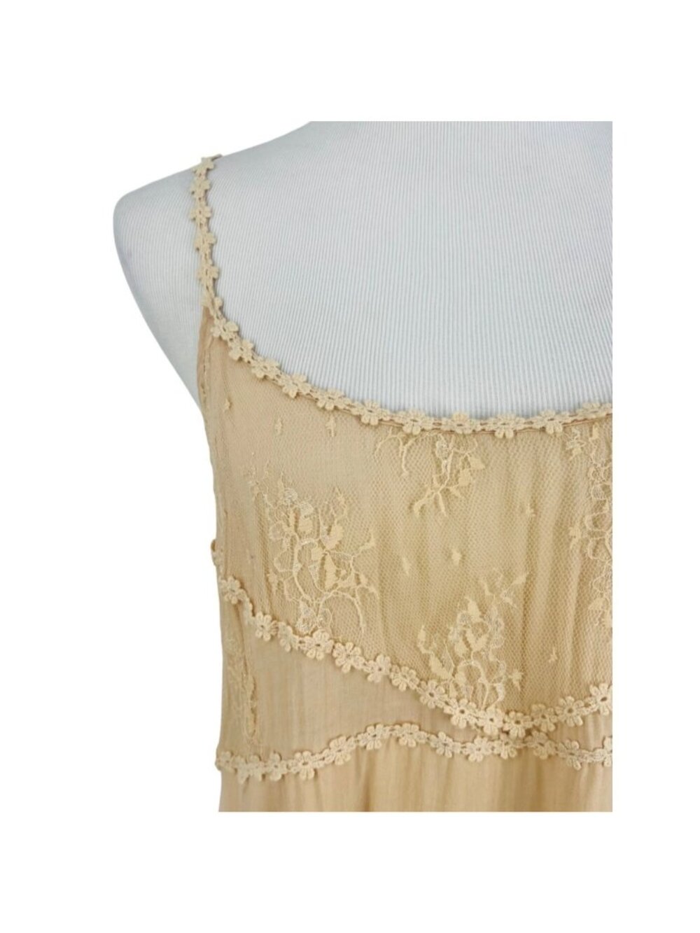 RARE Free People Pieced Together Mini Slip Dress L | Boho Grunge Fairycore Indie - Picture 5 of 17